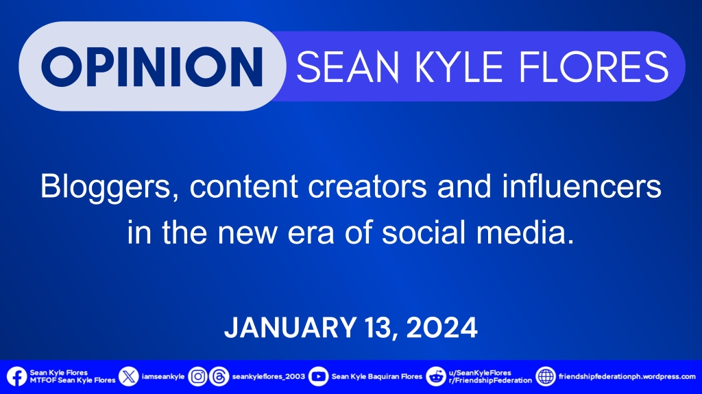 OPINION- Bloggers, content creators and influencers in the new era of social media.